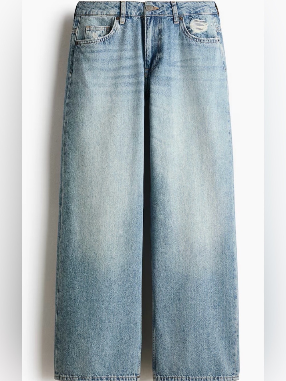 Low rise, loose fit, baggy, wide jeans